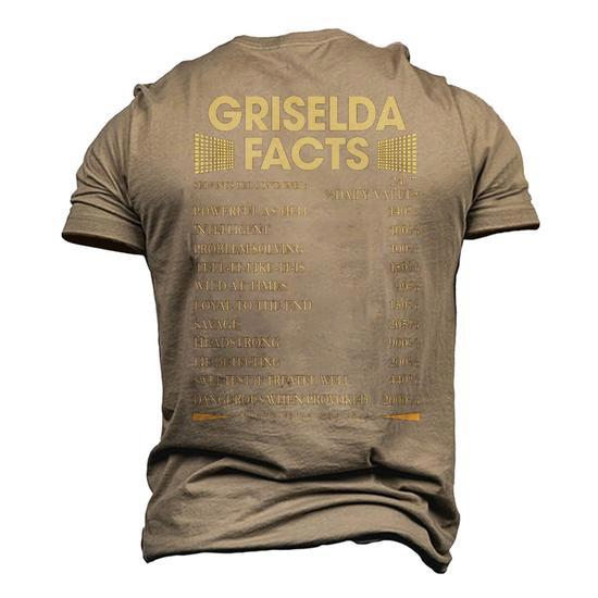Griselda Name Gift: Griselda Facts Men’s 3D Print Graphic Crewneck Short Sleeve T-Shirt - Side View